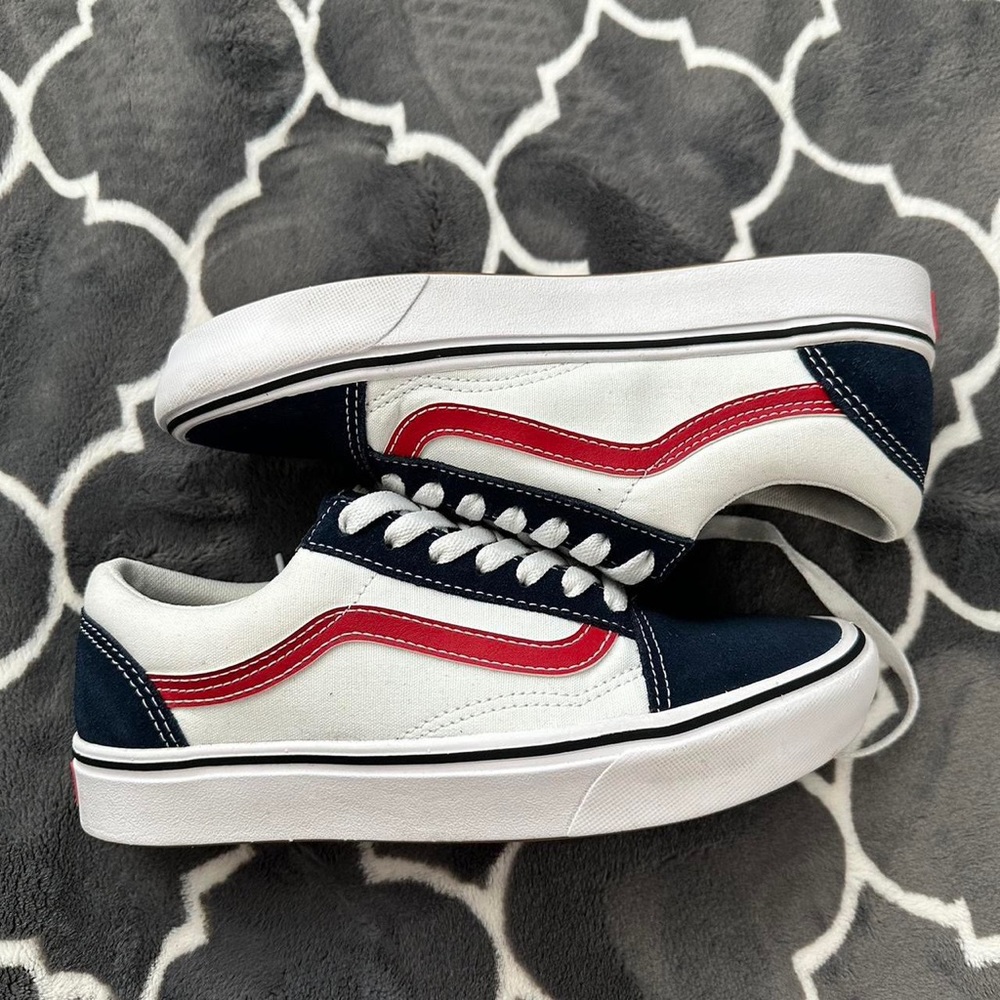 Vans Tri-Tone ComfyCush Old Skool Red Blue White